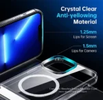 Stand Clear Magnetic Phone Case for iPhone 17 Pro Max Air 13 12 Mini 16 15 14 11 Cases with Kickstand Transparent Holder Cover - Image 12