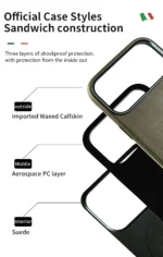 Retro Magnetic Leather Phone Case For iPhone 17 Pro Max 17Pro 17 16 16Pro for Magsafe Real Leather Cover Fundal Back Shell Capa - Image 15