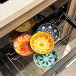 6pcs- Ceramic Bohemia Plate, Salad Plate, Appetizer, Serving Dried Fruit, Desserts And SaladsDishwasher Oven Microwave Safe - Image 3