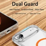 Original Transparent Phone Case For iPhone 16 17 15 14 13 Pro Max Plus Air 16e Clear For Magsafe Magnetic Wireless Cover funda - Image 3