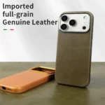 Retro Magnetic Leather Phone Case For iPhone 17 Pro Max 17Pro 17 16 16Pro for Magsafe Real Leather Cover Fundal Back Shell Capa - Image 3