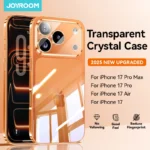 Joyroom Case For iPhone 17 16 Pro Max Case Crystal Transparent PC Anti-Yellow Lens Protection Cover For iPhone 17 Pro Max Case