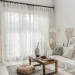 High-grade White Embroidery Flower Screens European Style Voile Tulle Sheer for Bedroom Living Room Windows Curtain Curtains New - Image 2