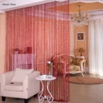 New 1 piece 100x200cm Glitter String Cheap Door Curtain Beads Room Dividers Beaded Fringe polyester fabric Window Panel 1x2m - Image 6